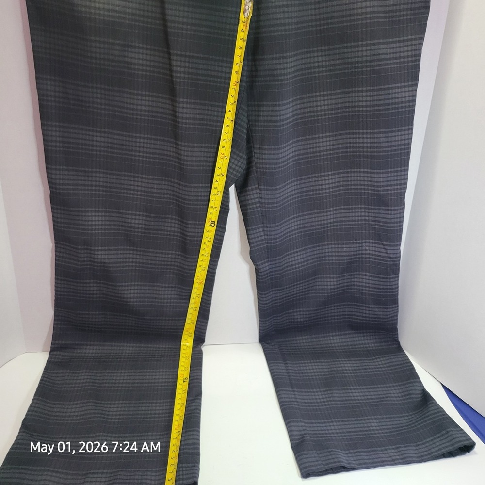 Nike Golf Tour Performance Dri-Fit Black/Gray Plaid Pants Mens 35x30 - Picture 8 of 15